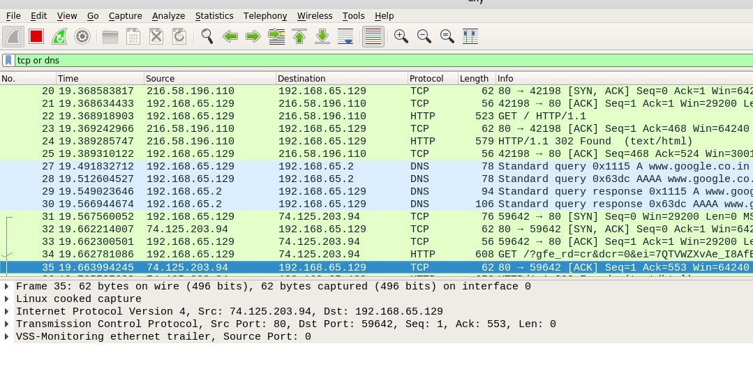 wireshark captures what kind of traffic