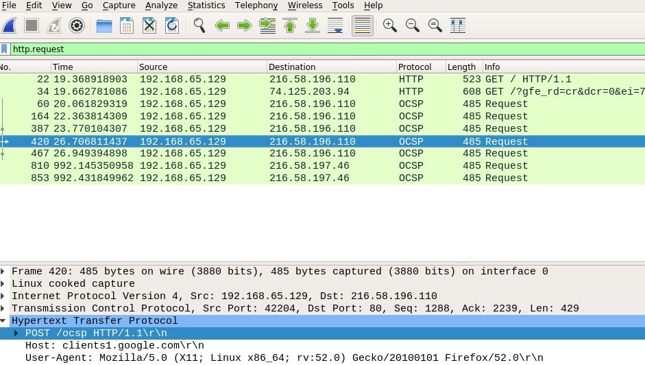 wireshark http and dns lac