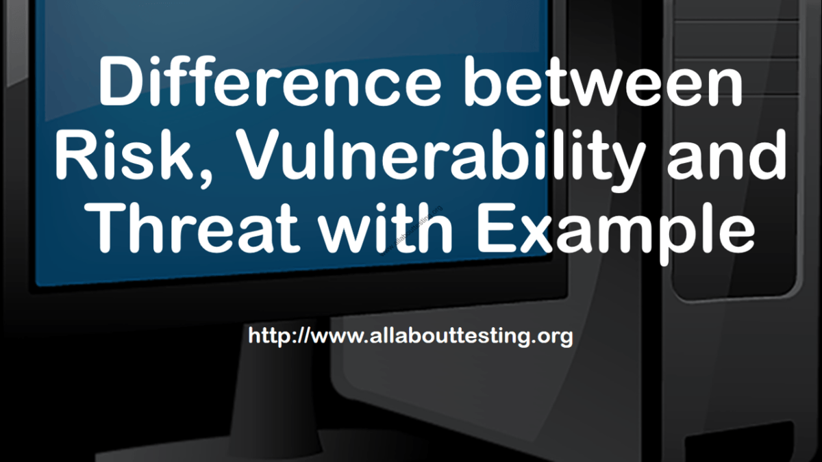 Difference between Vulnerability, Threat and Risk - All About Testing