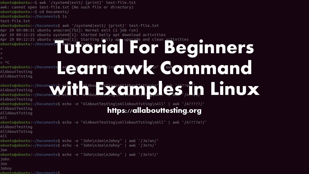 Awk linux